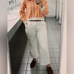 White, flowy jeans, women’s size 6